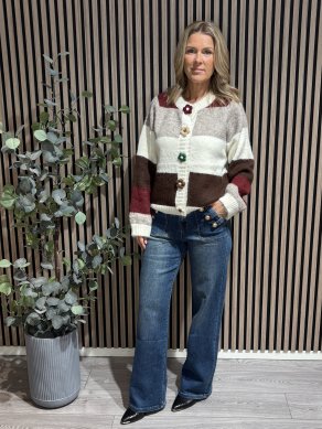 Summer - Jeans med guldknappar - Mellan denim