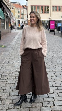 Jules - Vid ankel byxa med resår - Brun